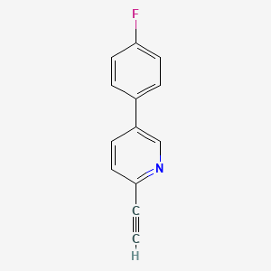 molecular formula C13H8FN B14762627 2-Ethynyl-5-(4-fluorophenyl)pyridine CAS No. 1196153-45-3