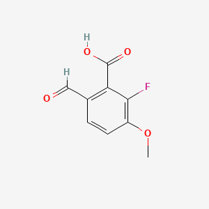 molecular formula C9H7FO4 B14762632 2-Fluoro-6-formyl-3-methoxybenzoic acid 