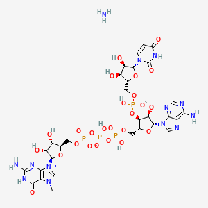 molecular formula C31H45N13O25P4 B14762651 Uracil-m7GpppAmpG ammonium 