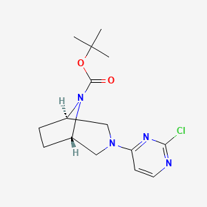 molecular formula C15H21ClN4O2 B14762669 Tert-butyl (1R,5S)-3-(2-chloropyrimidin-4-yl)-3,8-diazabicyclo[3.2.1]octane-8-carboxylate 