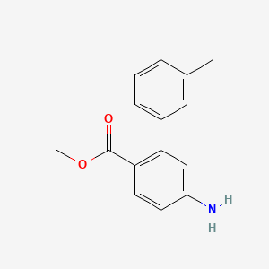 molecular formula C15H15NO2 B14762688 Methyl 5-amino-3'-methyl-[1,1'-biphenyl]-2-carboxylate 