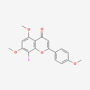 molecular formula C18H15IO5 B14762737 8-Iodo-4',5,7-trimethoxyflavone CAS No. 1165-94-2