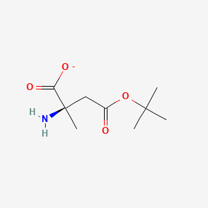 molecular formula C9H16NO4- B14762763 D-Aspartic acid, 2-methyl-, 4-(1,1-dimethylethyl) ester 