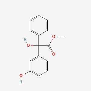 molecular formula C15H14O4 B14762844 Methyl hydroxy(3-hydroxyphenyl)phenylacetate 