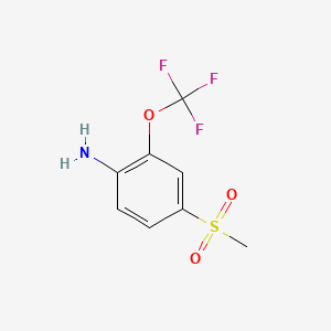 molecular formula C8H8F3NO3S B14762854 4-(Methylsulfonyl)-2-(trifluoromethoxy)aniline 
