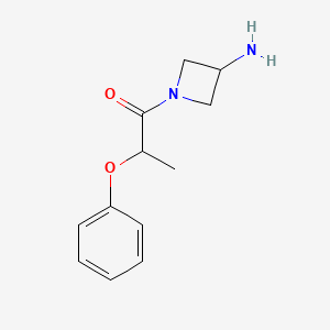 molecular formula C12H16N2O2 B1476293 1-(3-Aminoazetidin-1-yl)-2-phenoxypropan-1-one CAS No. 2098082-27-8
