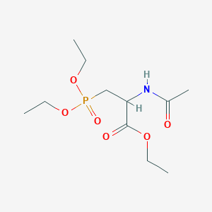 molecular formula C11H22NO6P B14762965 Ethyl 2-acetamido-3-diethoxyphosphorylpropanoate 