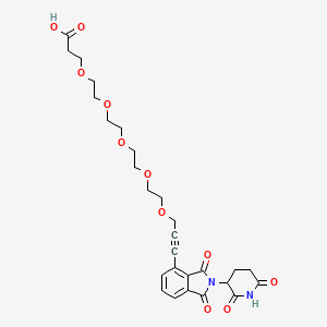 molecular formula C27H32N2O11 B14762997 Thalidomide-propargyl-O-PEG4-C2-acid 