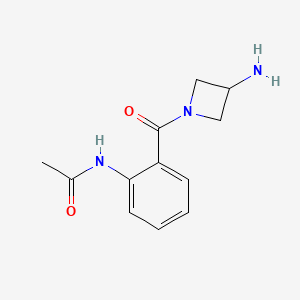 molecular formula C12H15N3O2 B1476313 N-(2-(3-aminoazetidine-1-carbonyl)phenyl)acetamide CAS No. 2097978-56-6