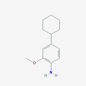 molecular formula C13H19NO B14763142 4-Cyclohexyl-2-methoxyaniline 