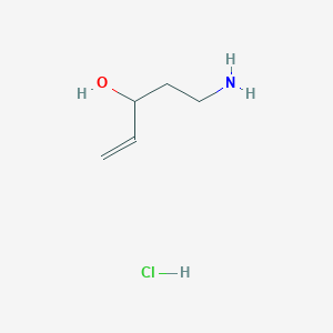 molecular formula C5H12ClNO B14763226 5-Aminopent-1-en-3-ol hydrochloride 