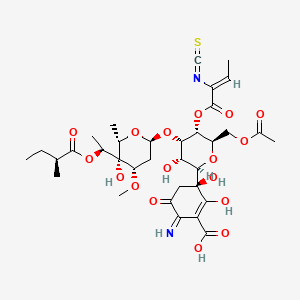 molecular formula C34H46N2O17S B14763488 O-Demethylpaulomycin A CAS No. 81988-77-4
