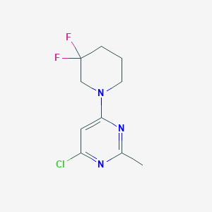 molecular formula C10H12ClF2N3 B1476352 4-Chloro-6-(3,3-difluoropiperidin-1-yl)-2-methylpyrimidine CAS No. 2005857-41-8