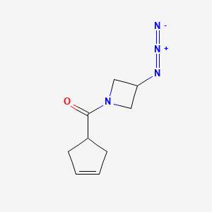 molecular formula C9H12N4O B1476444 (3-Azidoazetidin-1-yl)(cyclopent-3-en-1-yl)methanone CAS No. 2098067-12-8