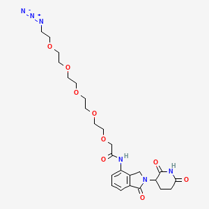 molecular formula C25H34N6O9 B14764739 Lenalidomide-acetamido-O-PEG4-C2-azide 