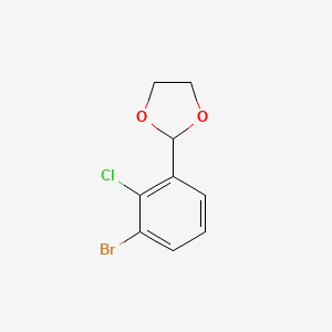molecular formula C9H8BrClO2 B14764856 2-(3-Bromo-2-chlorophenyl)-1,3-dioxolane 