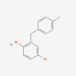 molecular formula C14H13BrO B14764857 4-Bromo-2-(4-methylbenzyl)phenol 