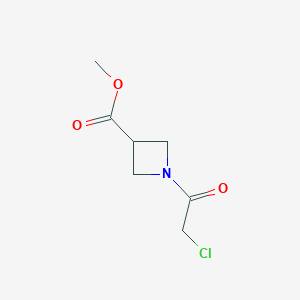 molecular formula C7H10ClNO3 B14764899 Methyl 1-(2-chloroacetyl)azetidine-3-carboxylate 