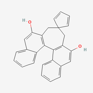molecular formula C27H20O2 B14764935 Spiro[cyclopenta-1,3-diene-5,13'-pentacyclo[13.8.0.02,11.03,8.018,23]tricosa-1(15),2(11),3,5,7,9,16,18,20,22-decaene]-10',16'-diol 
