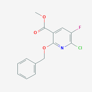 molecular formula C14H11ClFNO3 B14764948 Methyl 2-(benzyloxy)-6-chloro-5-fluoronicotinate 