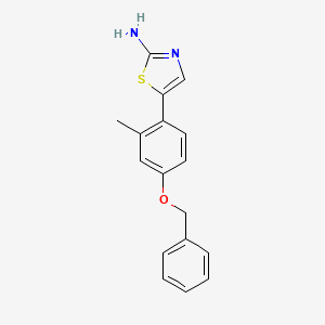 molecular formula C17H16N2OS B14764950 5-(4-(Benzyloxy)-2-methylphenyl)thiazol-2-amine 