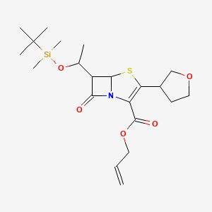 molecular formula C21H33NO5SSi B14764971 prop-2-enyl 6-[1-[tert-butyl(dimethyl)silyl]oxyethyl]-7-oxo-3-(oxolan-3-yl)-4-thia-1-azabicyclo[3.2.0]hept-2-ene-2-carboxylate 