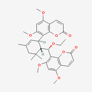 molecular formula C34H38O9 B14764992 Toddalosin ethyl ether 