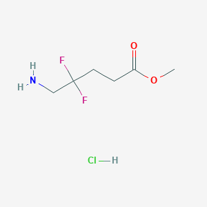 molecular formula C6H12ClF2NO2 B14764996 Methyl 5-amino-4,4-difluoropentanoate HCl 