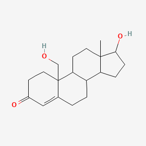 molecular formula C19H28O3 B14765019 17-Hydroxy-10-(hydroxymethyl)-13-methyl-1,2,6,7,8,9,11,12,14,15,16,17-dodecahydrocyclopenta[a]phenanthren-3-one 