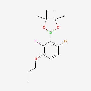 molecular formula C15H21BBrFO3 B14765026 2-(6-Bromo-2-fluoro-3-propoxyphenyl)-4,4,5,5-tetramethyl-1,3,2-dioxaborolane 