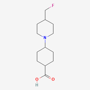 molecular formula C13H22FNO2 B1476512 4-(4-(Fluoromethyl)piperidin-1-yl)cyclohexane-1-carboxylic acid CAS No. 2097989-09-6
