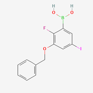 molecular formula C13H11BFIO3 B14765142 (3-(Benzyloxy)-2-fluoro-5-iodophenyl)boronic acid 