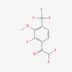 molecular formula C10H6F6O2 B14765152 2,2-Difluoro-1-(2-fluoro-3-methoxy-4-(trifluoromethyl)phenyl)ethanone 
