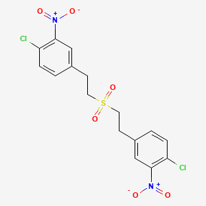 molecular formula C16H14Cl2N2O6S B14765197 1-Chloro-4-[2-[2-(4-chloro-3-nitrophenyl)ethylsulfonyl]ethyl]-2-nitrobenzene 