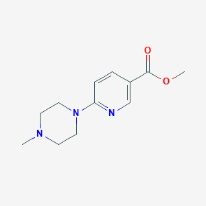 molecular formula C12H17N3O2 B147652 6-(4-甲基哌嗪-1-基)吡啶-3-甲酸甲酯 CAS No. 132144-02-6