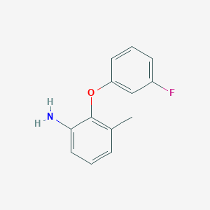 molecular formula C13H12FNO B14765262 2-(3-Fluorophenoxy)-3-methylaniline 