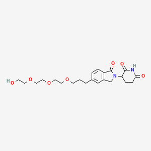 molecular formula C22H30N2O7 B14765268 Phthalimidinoglutarimide-5'-C3-O-PEG3-OH 