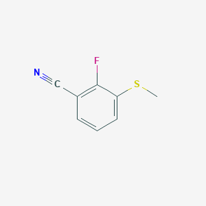 molecular formula C8H6FNS B14765298 2-Fluoro-3-(methylthio)benzonitrile 