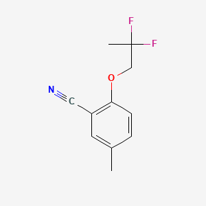 molecular formula C11H11F2NO B14765313 2-(2,2-Difluoropropoxy)-5-methylbenzonitrile 