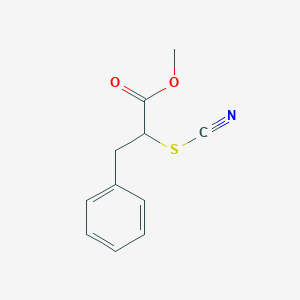 molecular formula C11H11NO2S B14765346 Methyl 3-phenyl-2-thiocyanatopropanoate 