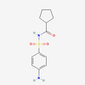 molecular formula C12H16N2O3S B14765467 N-((4-Aminophenyl)sulfonyl)cyclopentanecarboxamide 