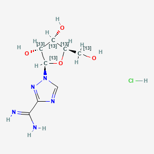 molecular formula C8H14ClN5O4 B14765540 Viramidine-13C5 Hydrochloride 