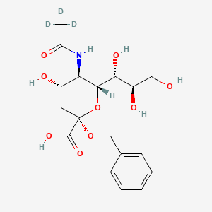 molecular formula C18H25NO9 B14765542 N-Acetyl-2-O-benzyl-alpha-D-neuraminic Acid-d3 