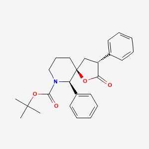 molecular formula C25H29NO4 B14765554 tert-butyl (3R,5S,10R)-2-oxo-3,10-diphenyl-1-oxa-9-azaspiro[4.5]decane-9-carboxylate 