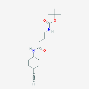 molecular formula C17H28N2O3 B14765555 tert-Butyl (4-(((1r,4r)-4-ethynylcyclohexyl)amino)-4-oxobutyl)carbamate 