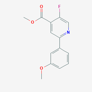 molecular formula C14H12FNO3 B14765616 Methyl 5-fluoro-2-(3-methoxyphenyl)isonicotinate 
