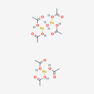 molecular formula C14H30O15Ru3 B14765617 Ruthenium(III) cation heptaacetate 