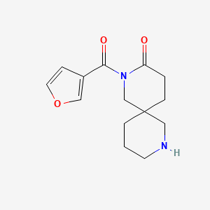 molecular formula C14H18N2O3 B14765709 2,8-Diazaspiro[4.5]decan-3-one,2-(3-furanylcarbonyl)- 