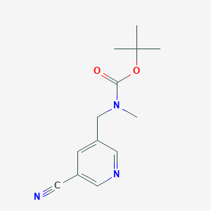 molecular formula C13H17N3O2 B14765786 tert-Butyl ((5-cyanopyridin-3-yl)methyl)(methyl)carbamate 