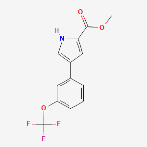 molecular formula C13H10F3NO3 B14765794 Methyl 4-(3-(trifluoromethoxy)phenyl)-1H-pyrrole-2-carboxylate 